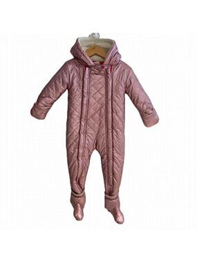 𝅺EGG by Susan Lazar Metallic Pink Infant Snowsuit